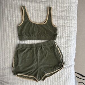 Madewell Shorts and Bralette set